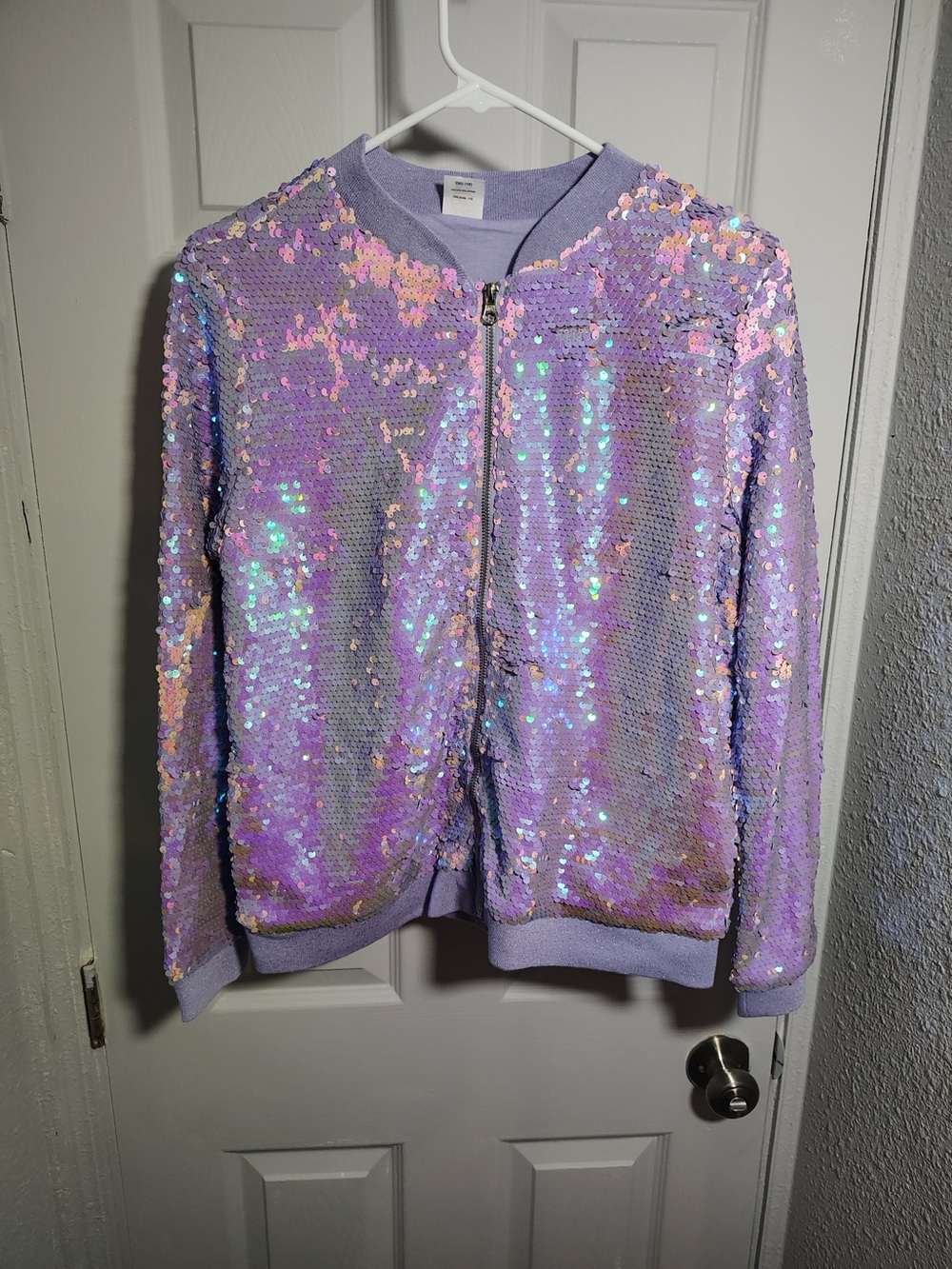wonder nation Lavender Sequin Bomber Jacket